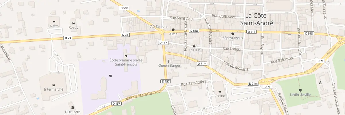 Plan du 1 Rue Tourtain à La Côte-Saint-André