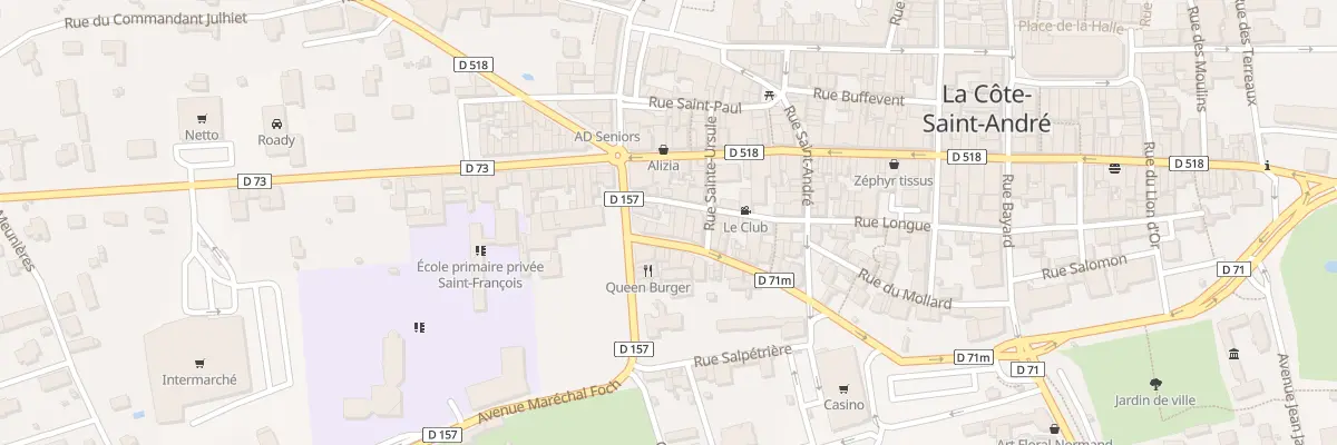 Plan du 6 Rue Tourtain à La Côte-Saint-André