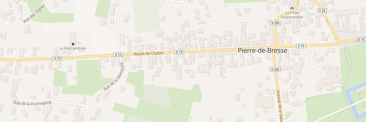 Plan du 33 Rte de Chalon à Pierre-de-Bresse