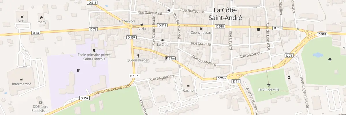 Plan du 18 Rue Tourtain à La Côte-Saint-André