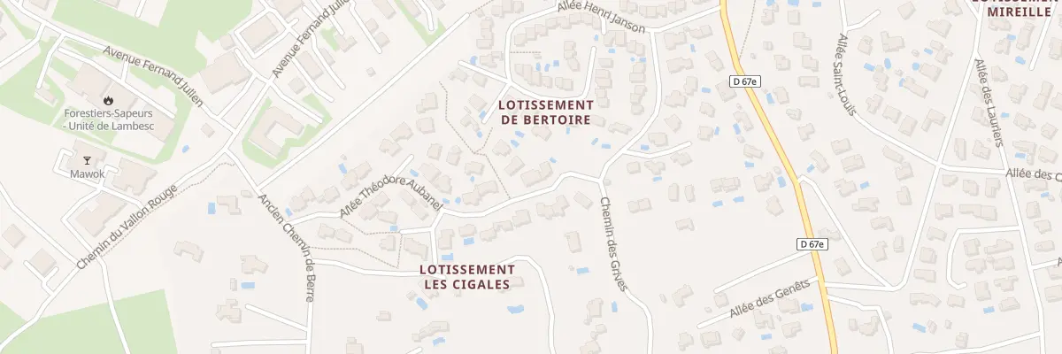 Plan du 16 All Théodore Aubanel à Lambesc