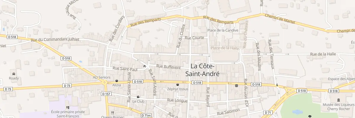 Plan du 16 Rue de l’Hotel de Ville à La Côte-Saint-André
