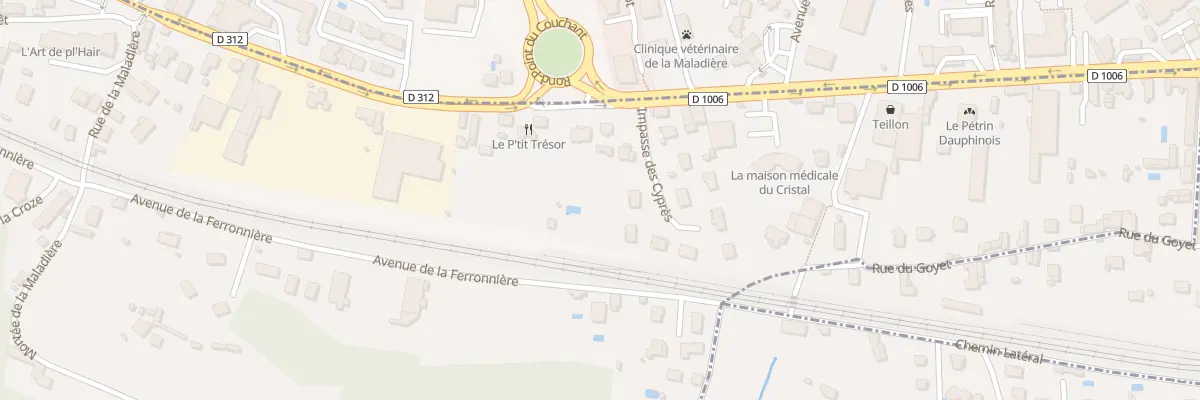 Plan du 62 Rte de Lyon à Domarin