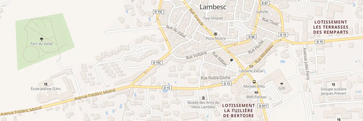 Plan du 19 Rue Voltaire à Lambesc