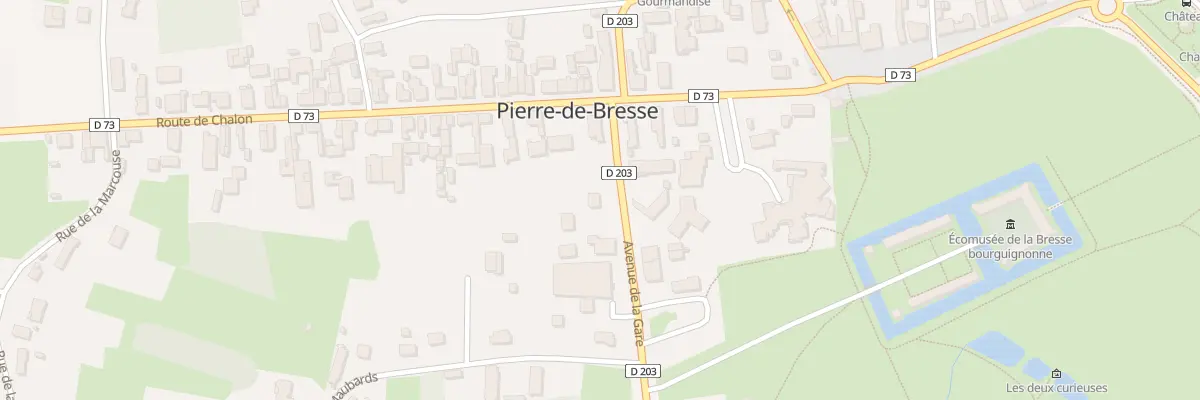 Plan du 2 Av de la Gare à Pierre-de-Bresse