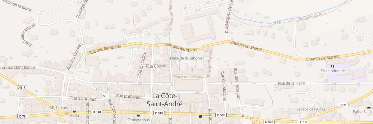Plan du 27 Pl de la Halle à La Côte-Saint-André