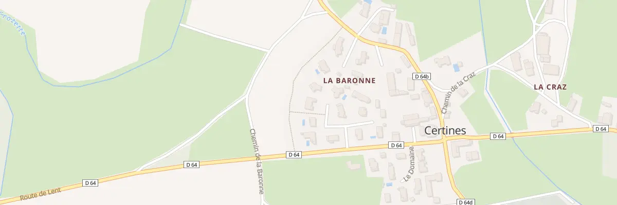 Plan du 8 La Baronne à Certines