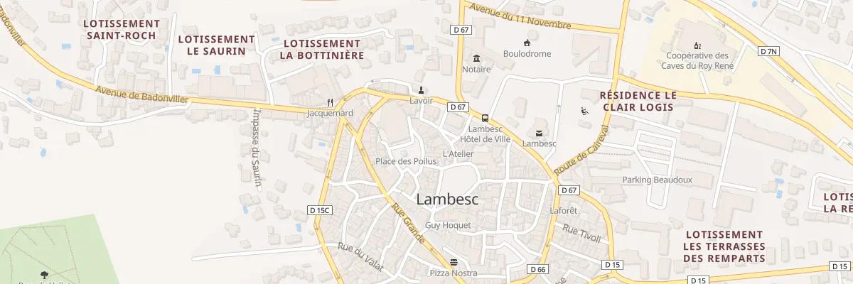 Plan du 20 Pl des Poilus à Lambesc