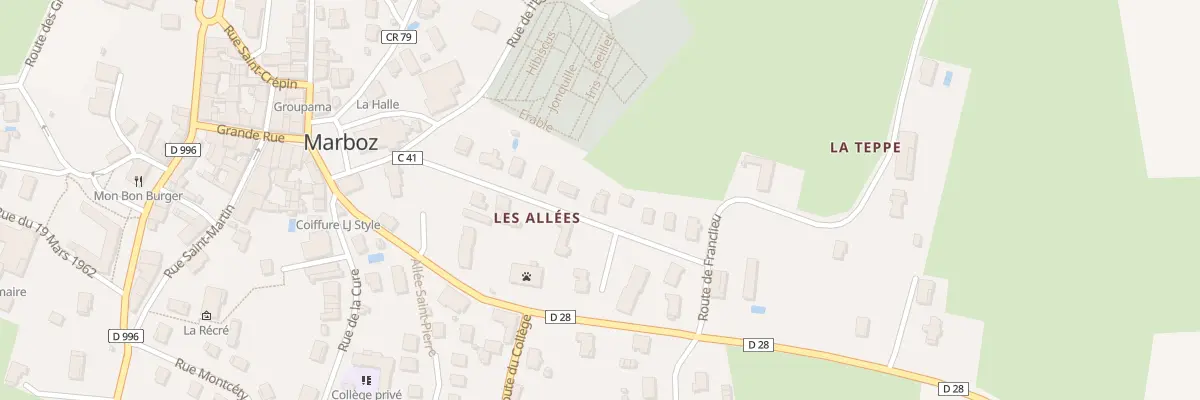 Plan du 5696 Les Allees à Marboz