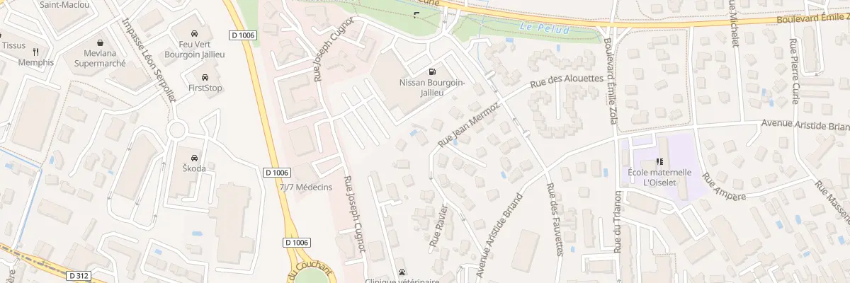 Plan du 25 Rue Jean Mermoz à Bourgoin-Jallieu