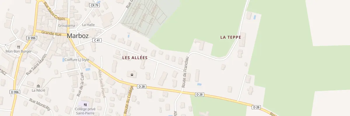 Plan du 5167 Franclieu à Marboz
