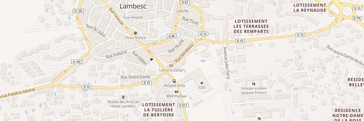 Plan du 8 Rue Mirabeau à Lambesc