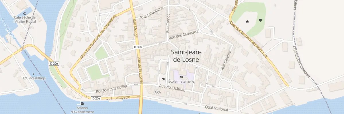 Plan du 1 Pl des Halles à Saint-Jean-de-Losne