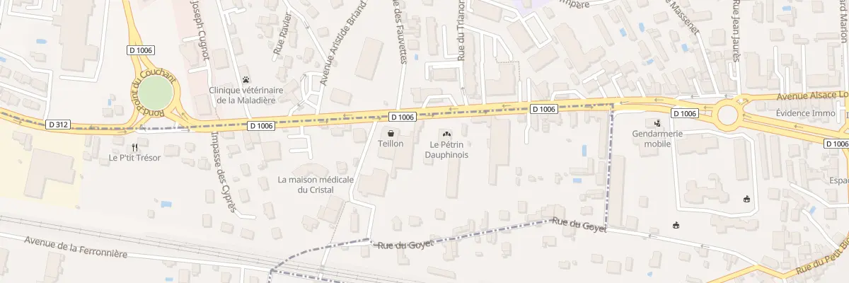 Plan du 34 Rte de Lyon à Domarin