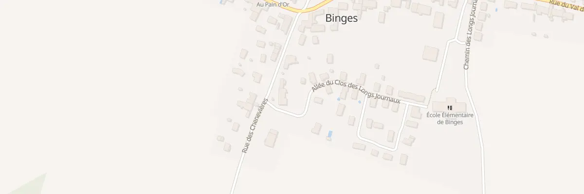 Plan du 7 Rue des Chénevières à Binges