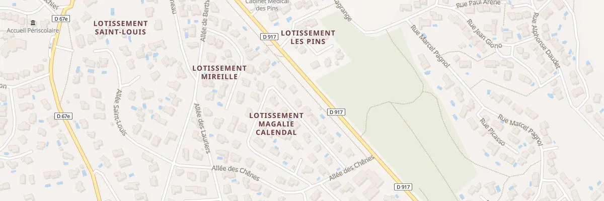 Plan du 7 All des Pins à Lambesc
