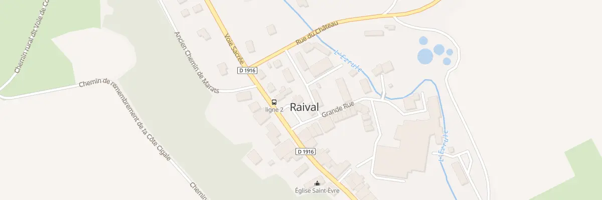 Plan du 1 Pl de la Mairie à Raival