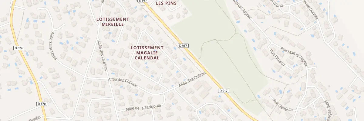 Plan du 3 All des Pins à Lambesc