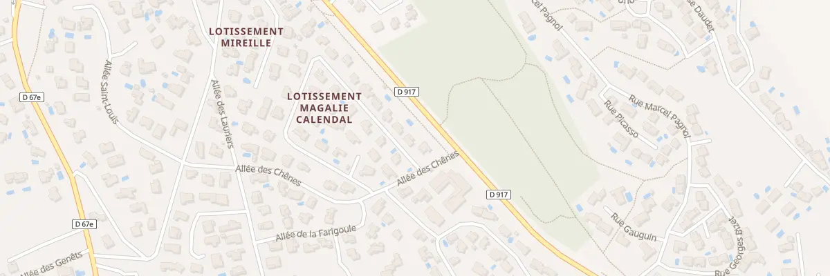 Plan du 2 All des Pins à Lambesc