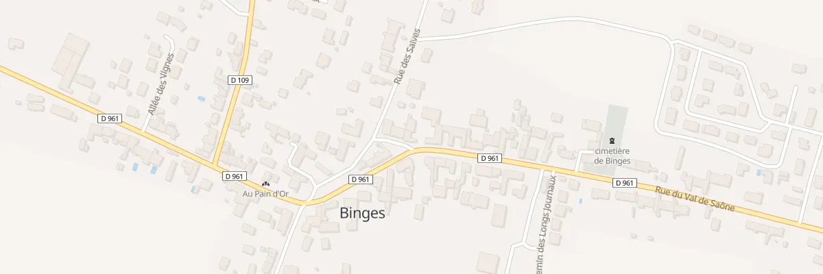 Plan du 6 Rue du Val de Saône à Binges