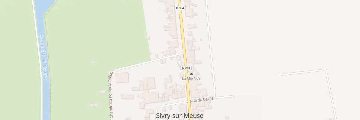 Plan du 40 Rte Nationale à Sivry-sur-Meuse