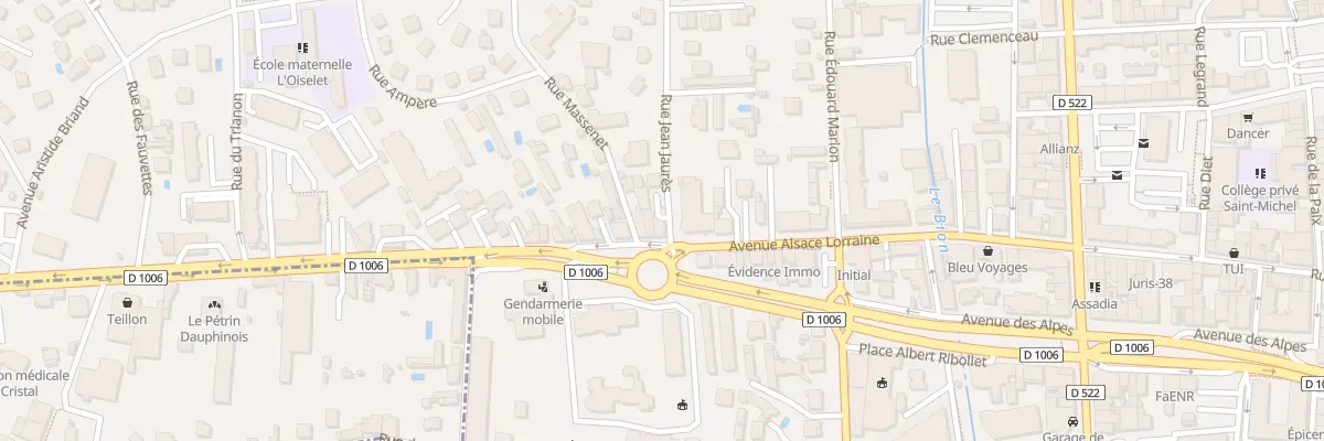 Plan du 1 Rue Jean Jaurès à Bourgoin-Jallieu