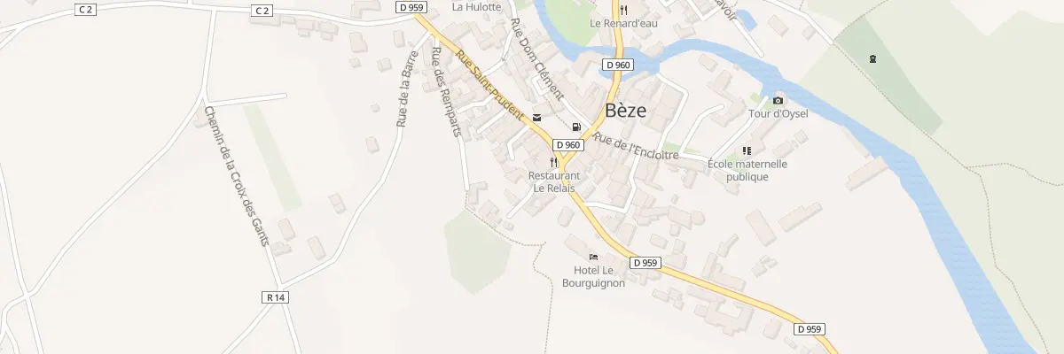 Plan du 2 Rue de Ruffey à Bèze