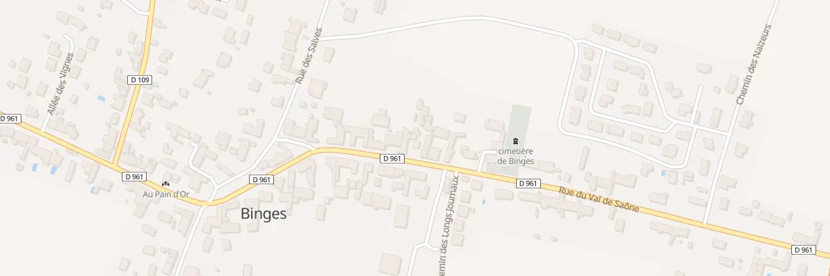 Plan du 13A Rue du Val de Saône à Binges