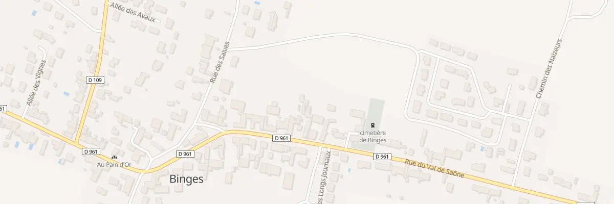 Plan du 13C Rue du Val de Saône à Binges
