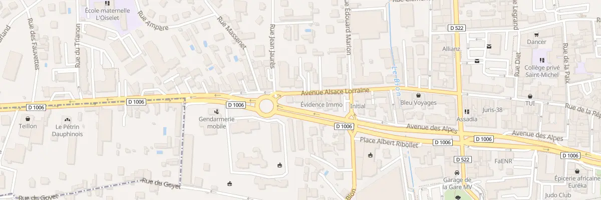 Plan du 22 Av Alsace Lorraine à Bourgoin-Jallieu