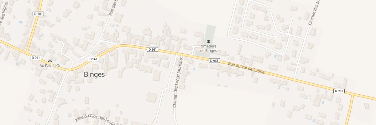 Plan du 38 Rue du Val de Saône à Binges