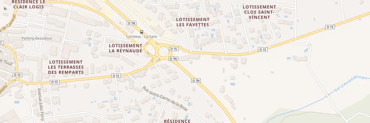 Plan du 2 Rte de Rognes à Lambesc