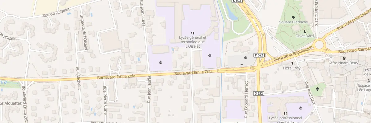 Plan du 8 Bd Emile Zola à Bourgoin-Jallieu