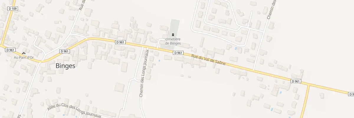 Plan du 44 Rue du Val de Saône à Binges