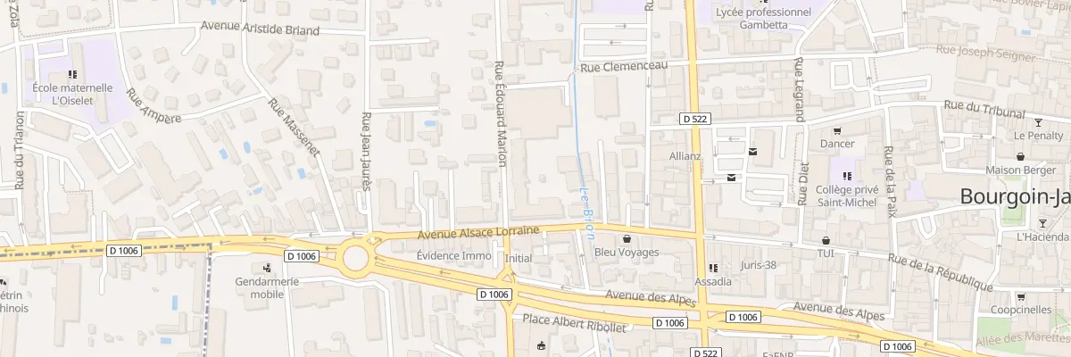 Plan du 5T Av Alsace Lorraine à Bourgoin-Jallieu