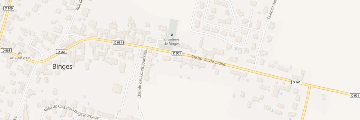 Plan du 44 Rue du Val de Saône à Binges