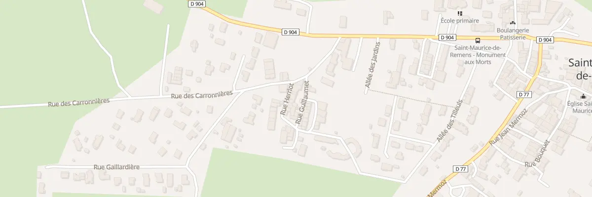 Plan du 28A Rue Guillaumet à Saint-Maurice-de-Rémens