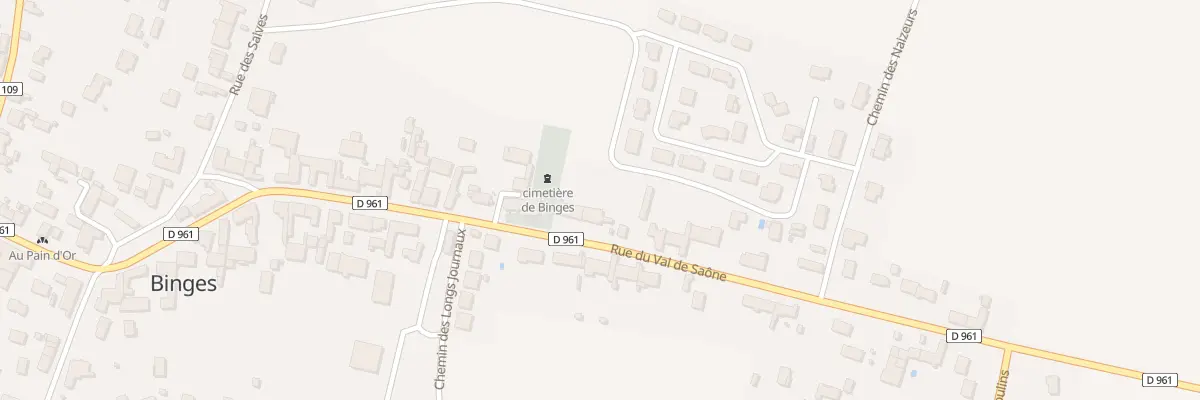 Plan du 41 Rue du Val de Saône à Binges