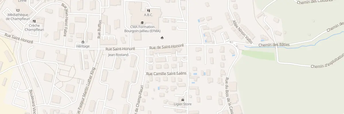 Plan du 1B Rue Saint Honoré à Bourgoin-Jallieu