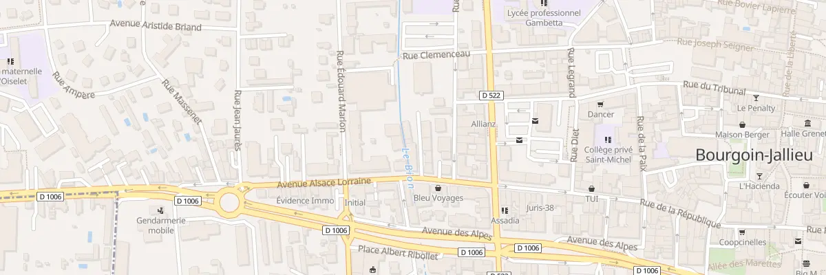Plan du 77 Rue de la République à Bourgoin-Jallieu