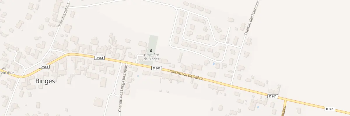 Plan du 43 Rue du Val de Saône à Binges