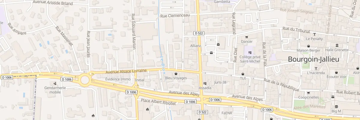 Plan du 1 Rue Edouard Marion à Bourgoin-Jallieu
