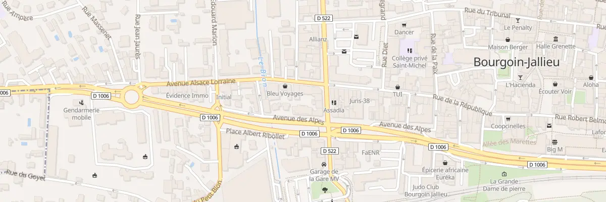 Plan du 80 Rue de la République à Bourgoin-Jallieu