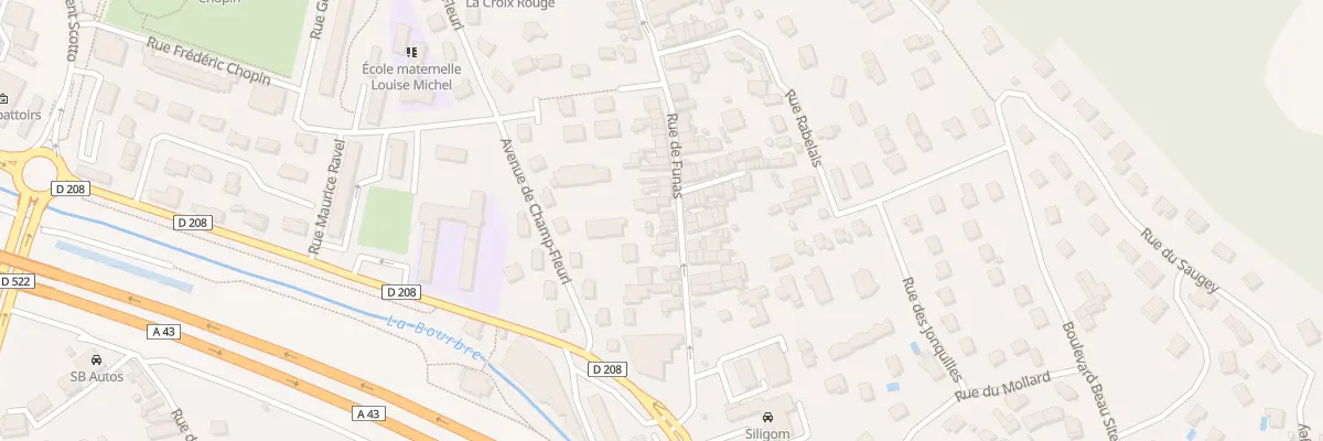 Plan du 25 Rue de Funas à Bourgoin-Jallieu
