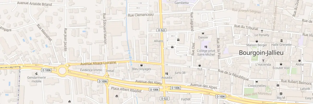 Plan du 7 Av Gambetta à Bourgoin-Jallieu