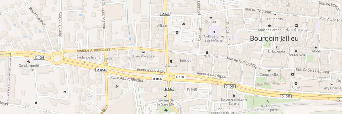 Plan du 78 Rue de la République à Bourgoin-Jallieu