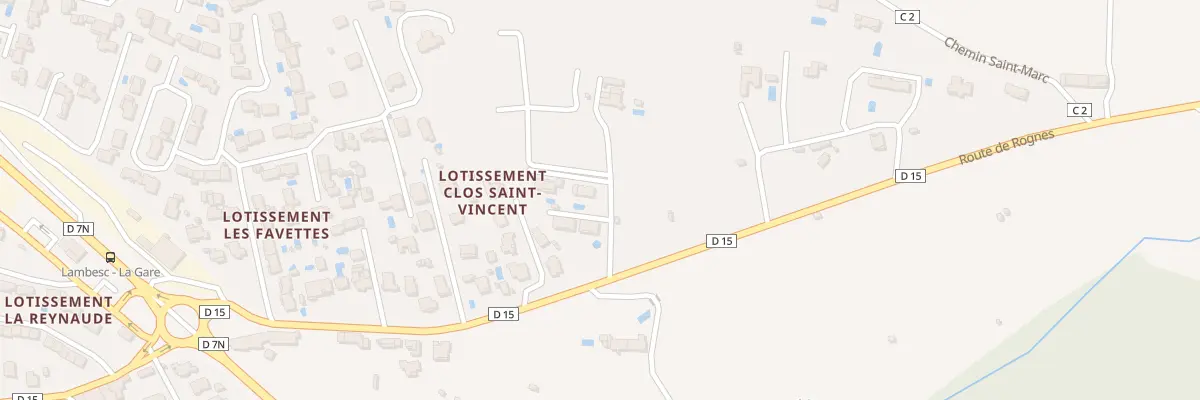 Plan du 21 Rte de Rognes à Lambesc