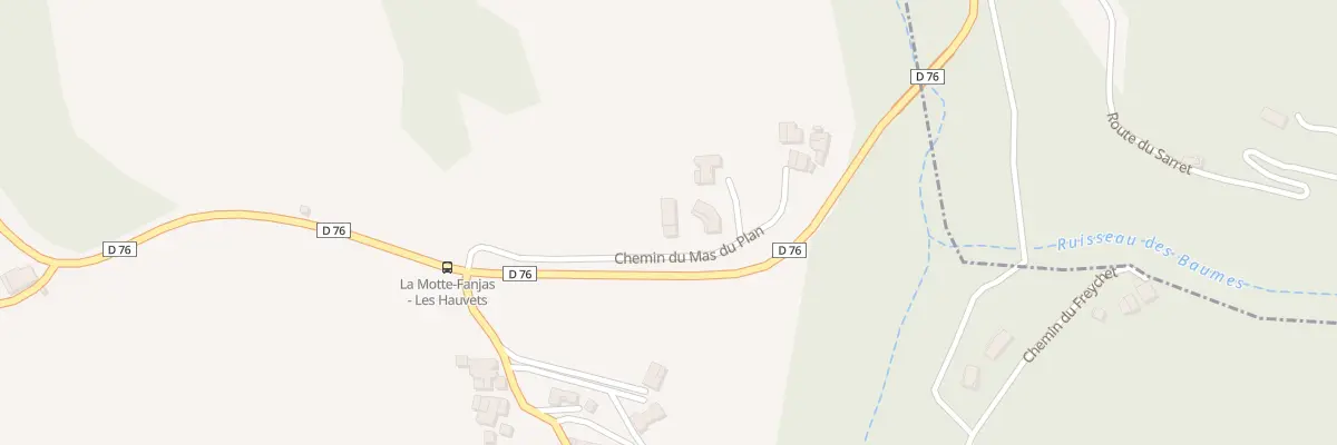 Plan du 105 Che du Mas du Plan à La Motte-Fanjas