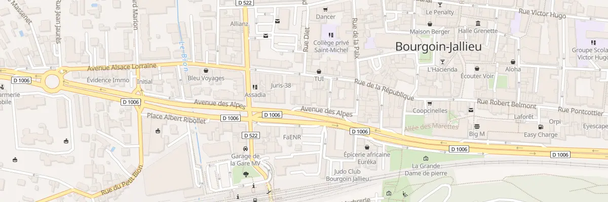 Plan du 22 Av des Alpes à Bourgoin-Jallieu