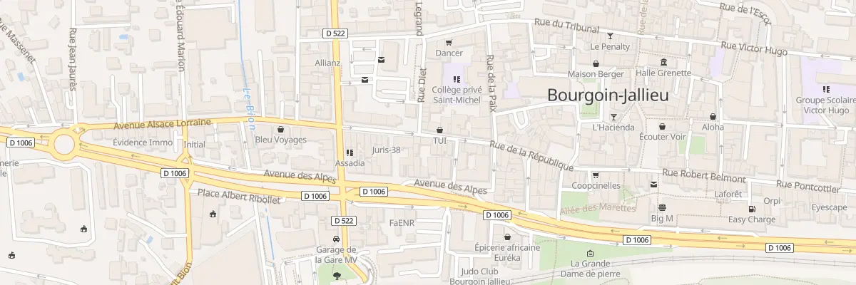 Plan du 54 Rue de la République à Bourgoin-Jallieu